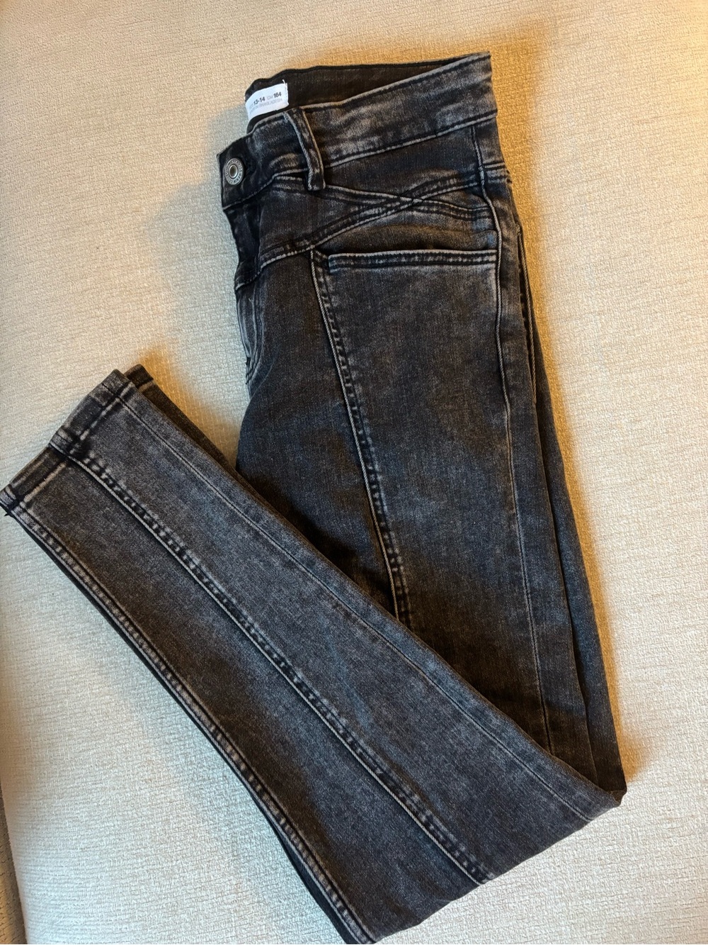 Zara Girls Black Wash Skinny Jeans
